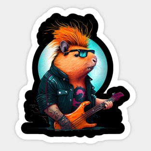 Capybara Rocker Sticker